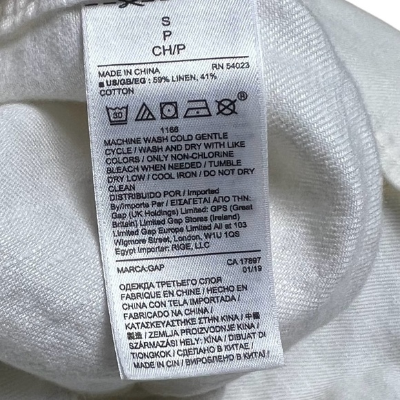 Gap Linen Topper Jacket In Ivory Size Small - Picture 4 of 5